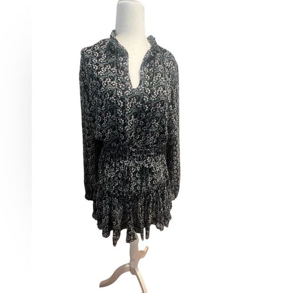 nwt misa Los Angeles chiffon‎ floral mini dress womens size medium - Picture 1 of 9